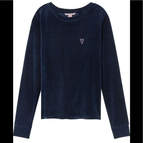 NIP S Victoria’s Secret Slit Velvet Lounge Sweater - Picture 4 of 4